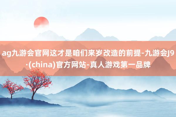 ag九游会官网这才是咱们来岁改造的前提-九游会J9·(china)官方网站-真人游戏第一品牌